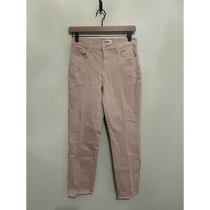 L'agence Women's Size 26 Jeans Peach Pink Denim Straight Leg Trouser Made in USA